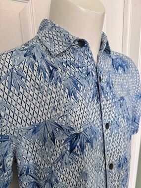 Mens Tommy Bahama Silk Short Sleeve Button Up Vacation Shirt Tropical Medium